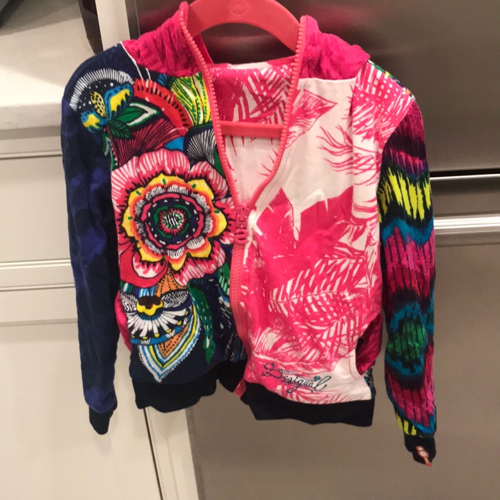Super cute Desigual 2-sided hoodie